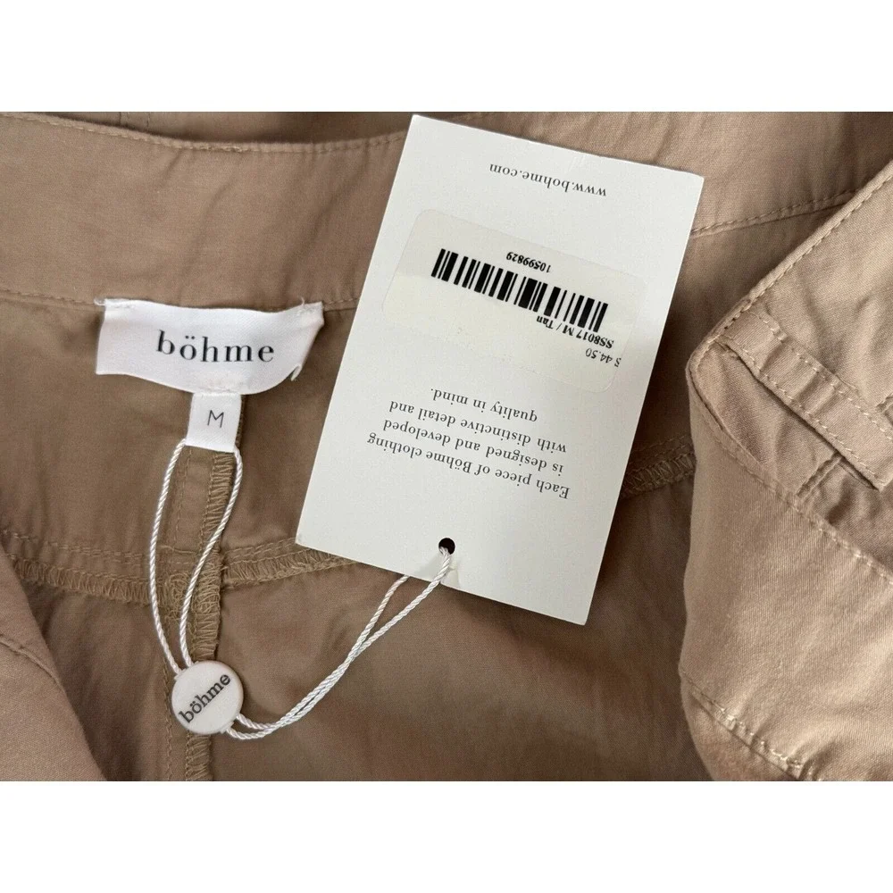 Bohme Cassie Convertible Skirt Women‎ M NWT Pockets Cotton Zip Closure Maxi Mini
